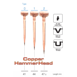 Clous à ferrer Hammer Head revêtement cuivre