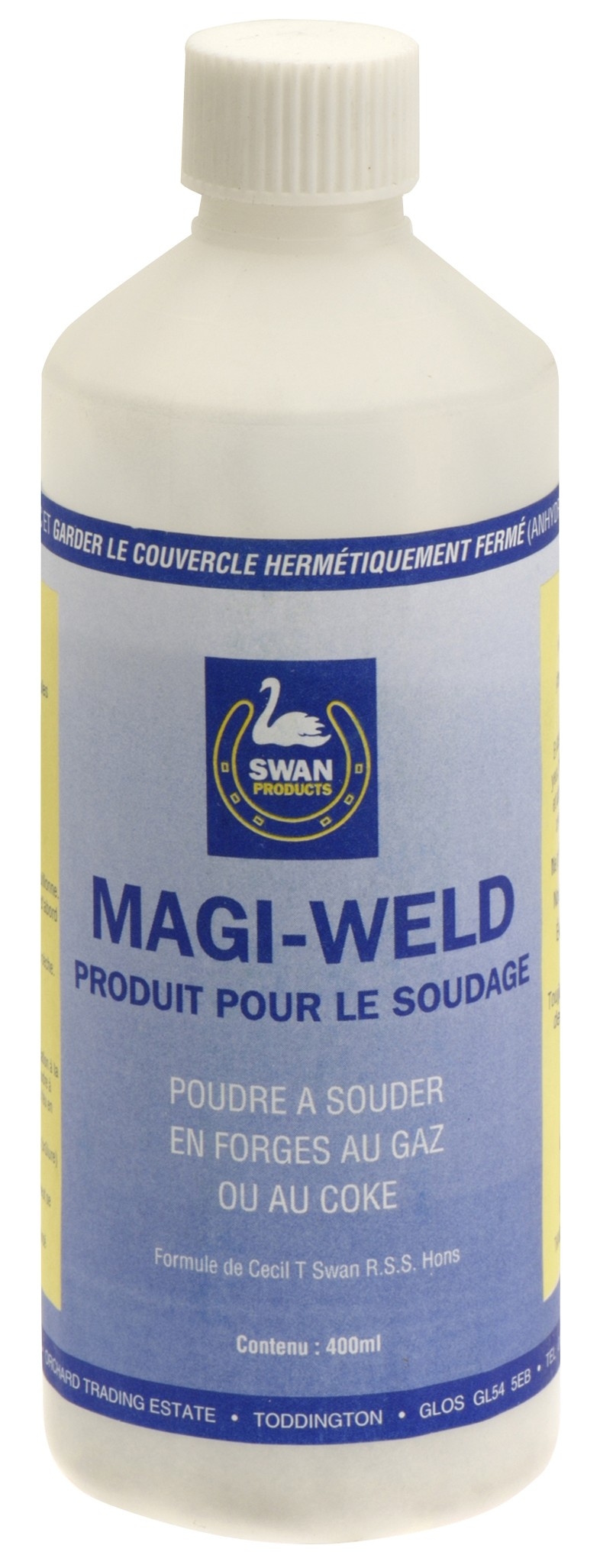 POUDRE À SOUDER MAGI-WELD SWAN, four à gaz, forge à charbon